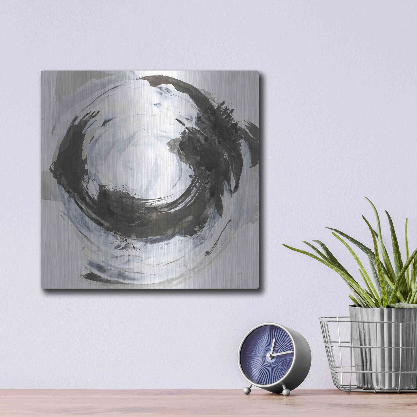 Luxe Metal Art 'Beginning II' by Chris Paschke, Metal Wall Art,12x12