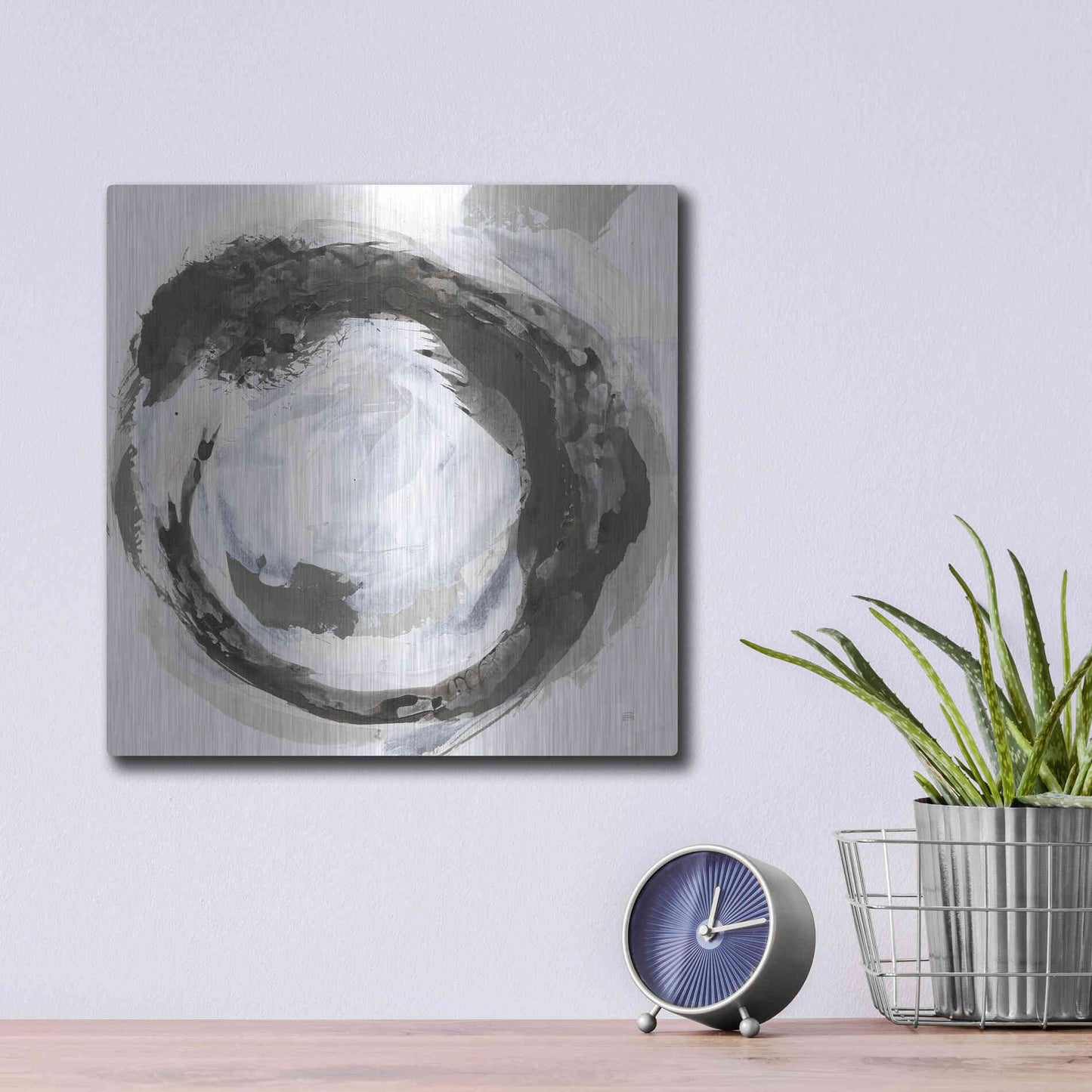 Luxe Metal Art 'Beginning III' by Chris Paschke, Metal Wall Art,12x12