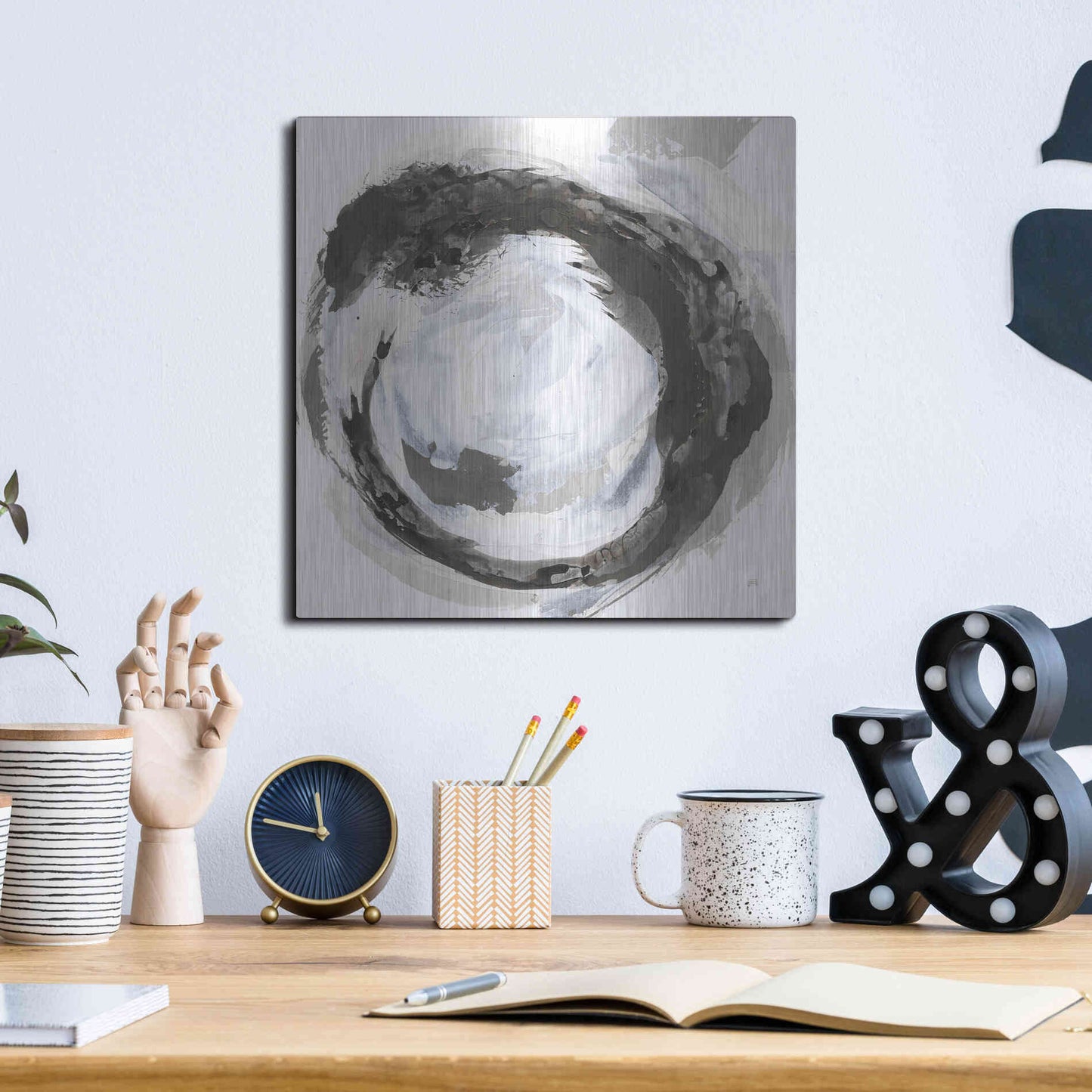 Luxe Metal Art 'Beginning III' by Chris Paschke, Metal Wall Art,12x12