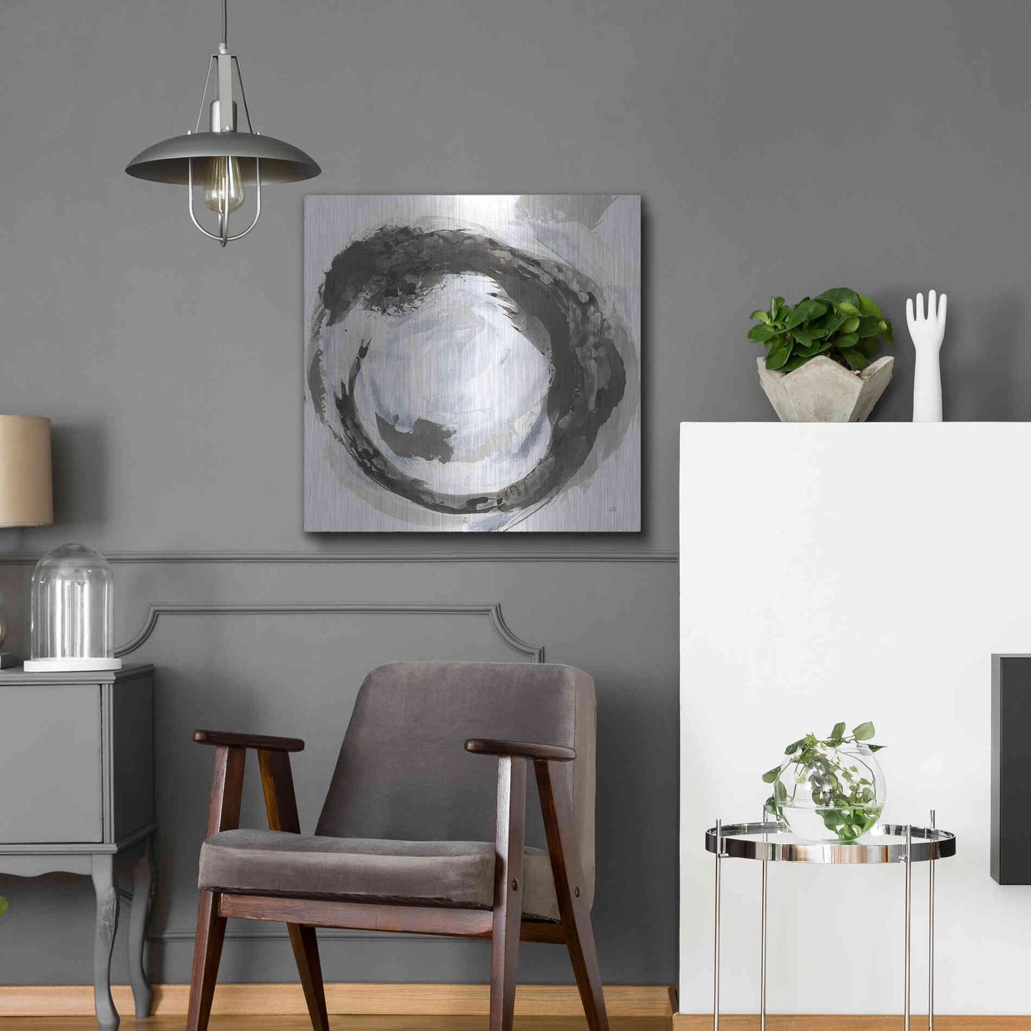 Luxe Metal Art 'Beginning III' by Chris Paschke, Metal Wall Art,24x24