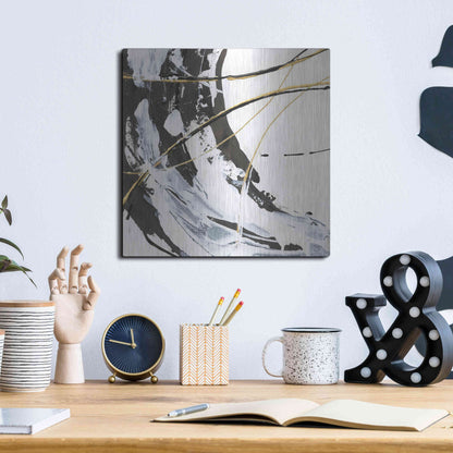 Luxe Metal Art 'Continuum I' by Chris Paschke, Metal Wall Art,12x12