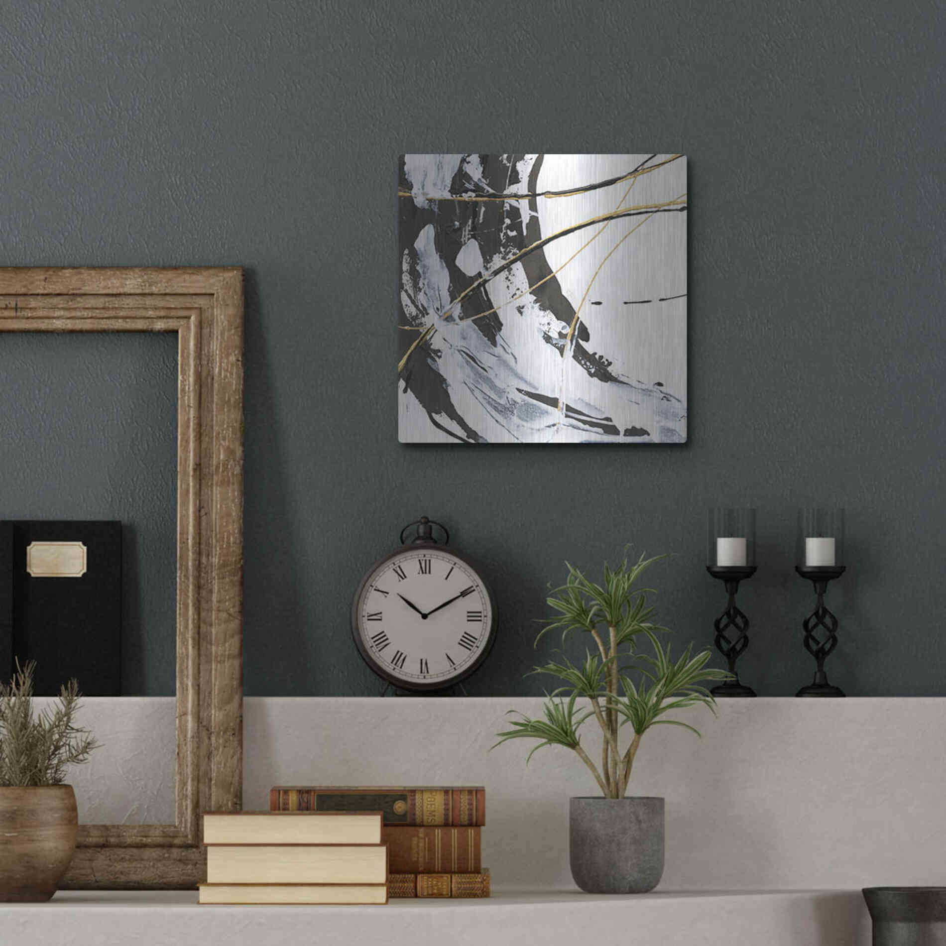 Luxe Metal Art 'Continuum I' by Chris Paschke, Metal Wall Art,12x12