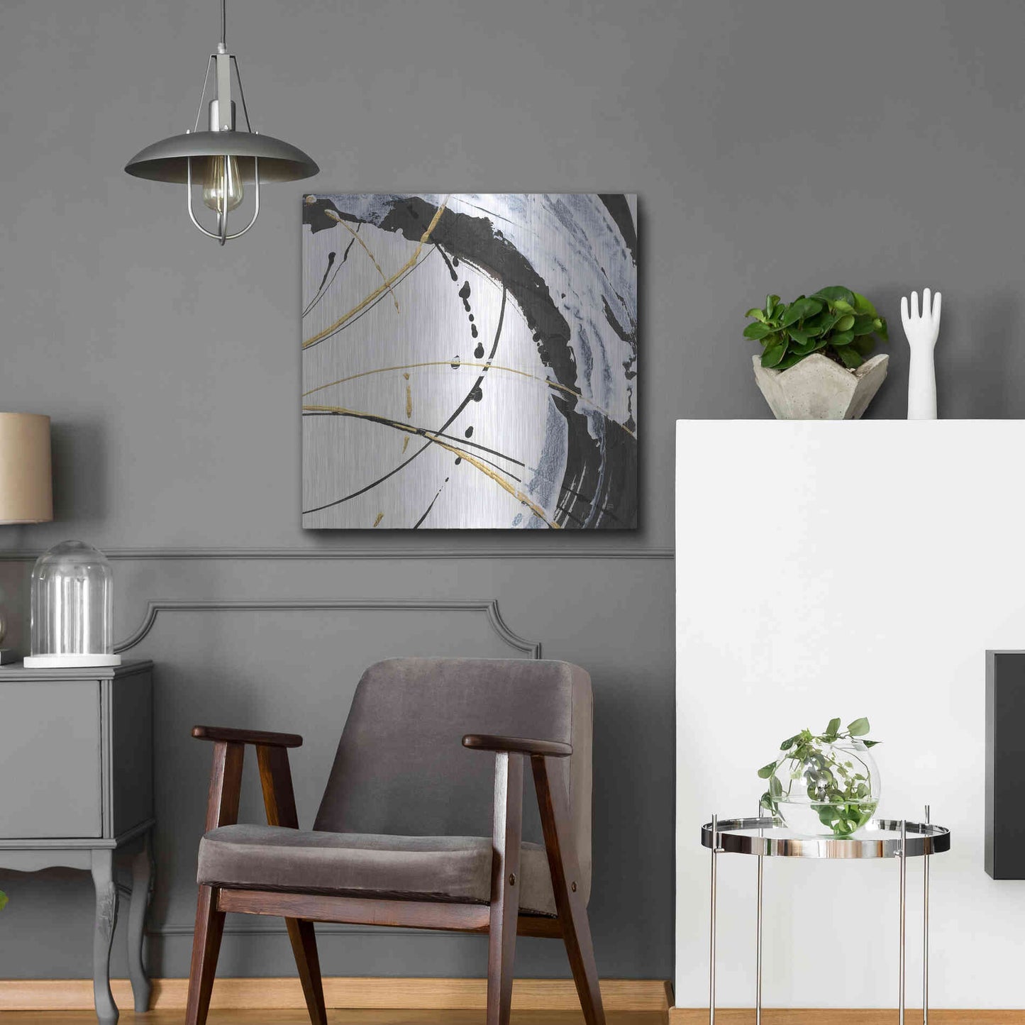 Luxe Metal Art 'Continuum II' by Chris Paschke, Metal Wall Art,24x24