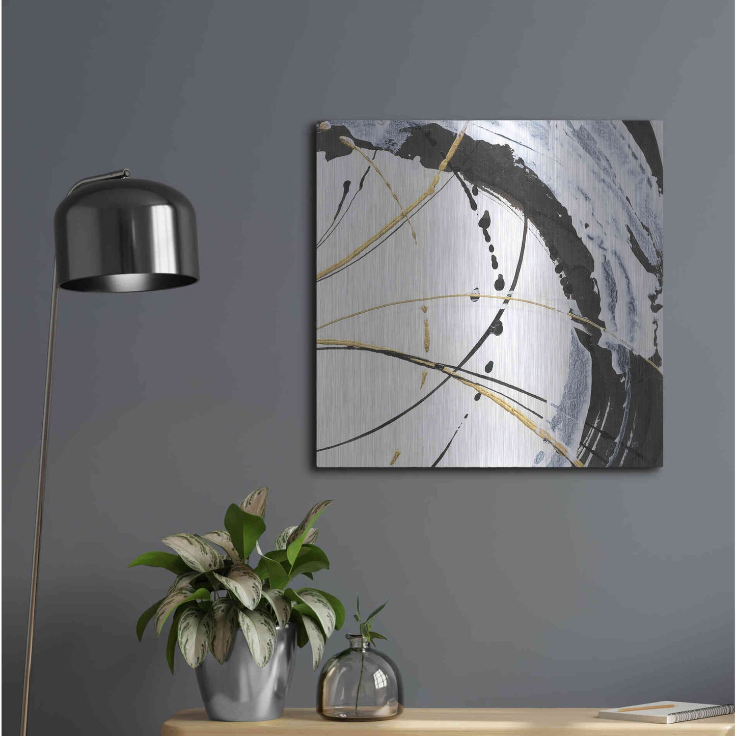 Luxe Metal Art 'Continuum II' by Chris Paschke, Metal Wall Art,24x24