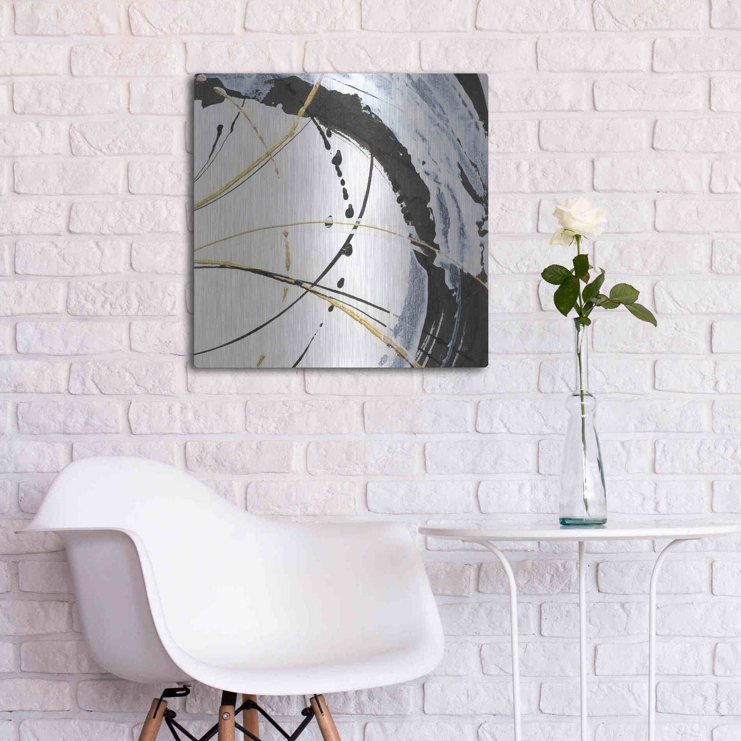 Luxe Metal Art 'Continuum II' by Chris Paschke, Metal Wall Art,24x24