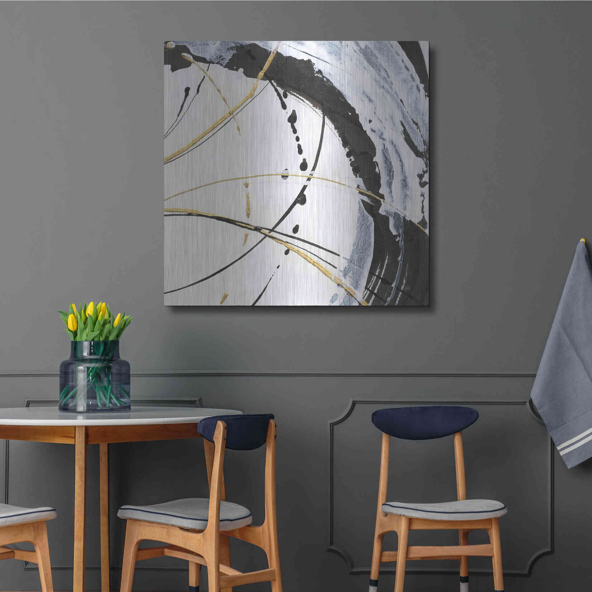 Luxe Metal Art 'Continuum II' by Chris Paschke, Metal Wall Art,36x36