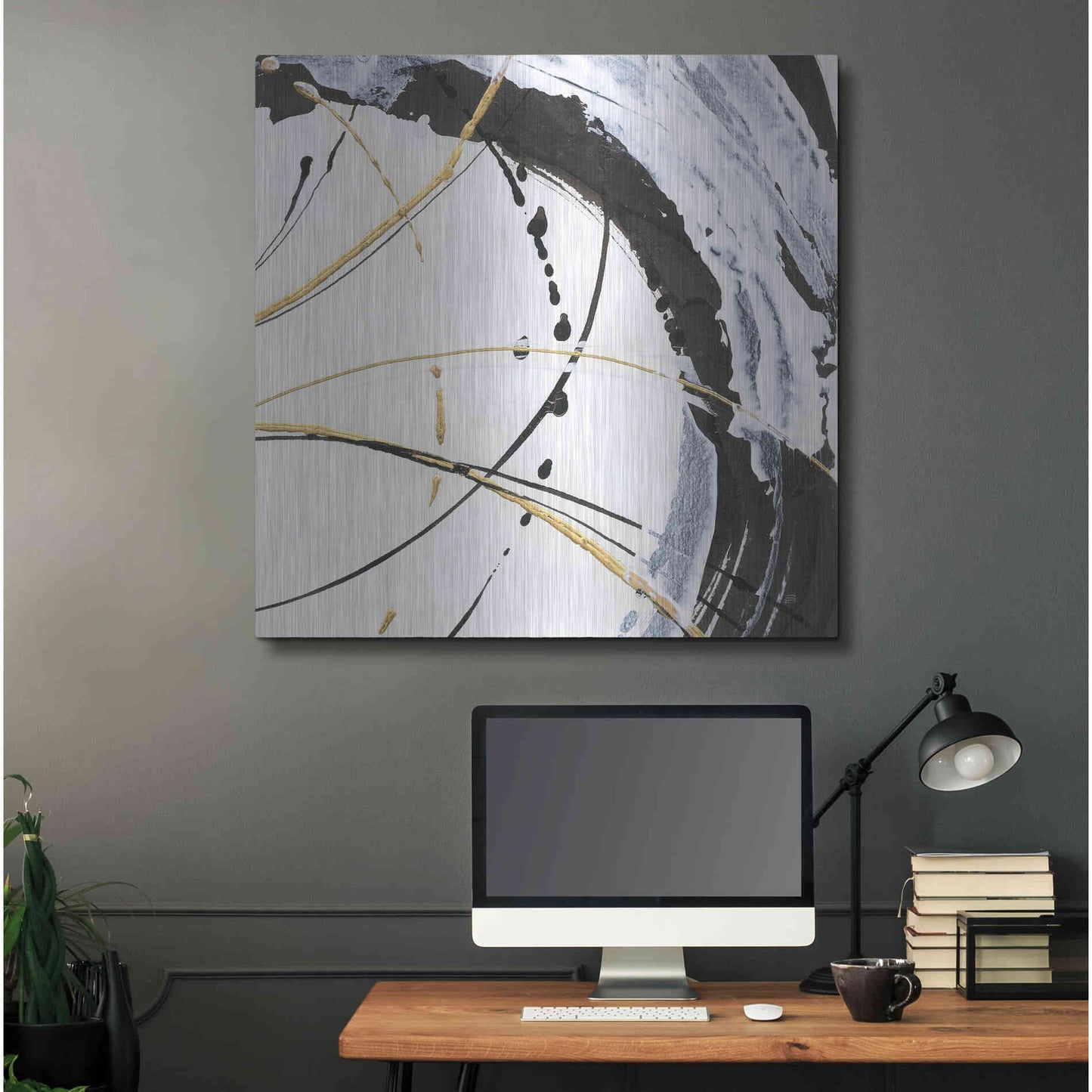 Luxe Metal Art 'Continuum II' by Chris Paschke, Metal Wall Art,36x36