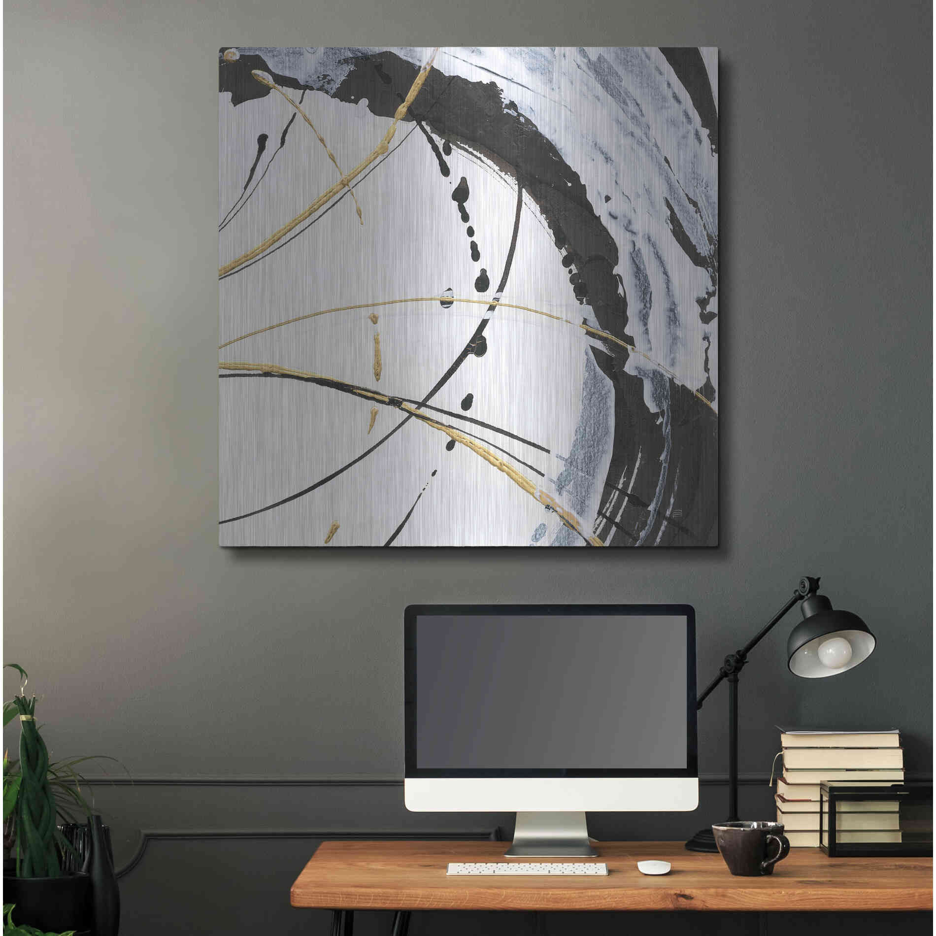 Luxe Metal Art 'Continuum II' by Chris Paschke, Metal Wall Art,36x36