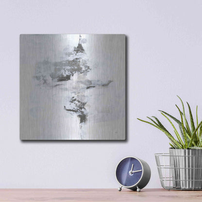 Luxe Metal Art 'Layered Thinking I' by Chris Paschke, Metal Wall Art,12x12