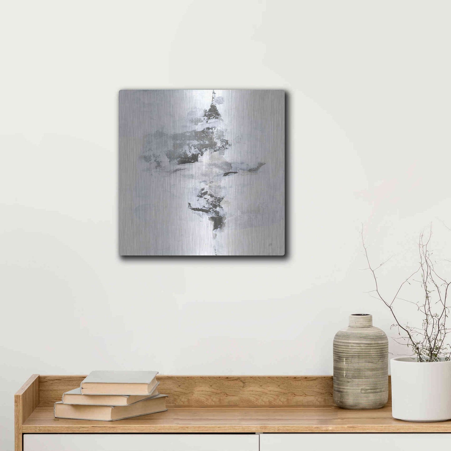 Luxe Metal Art 'Layered Thinking I' by Chris Paschke, Metal Wall Art,12x12