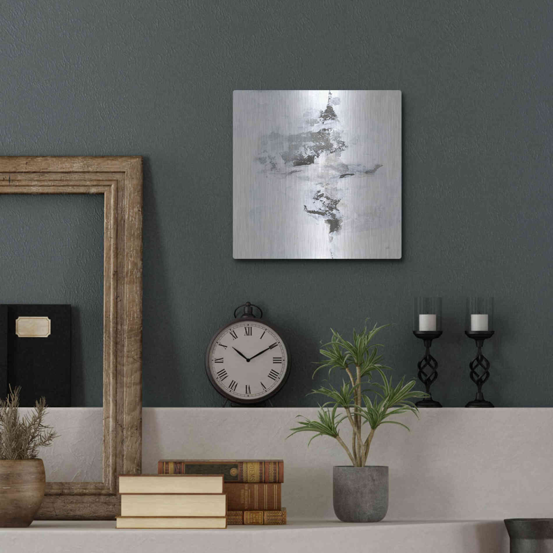 Luxe Metal Art 'Layered Thinking I' by Chris Paschke, Metal Wall Art,12x12