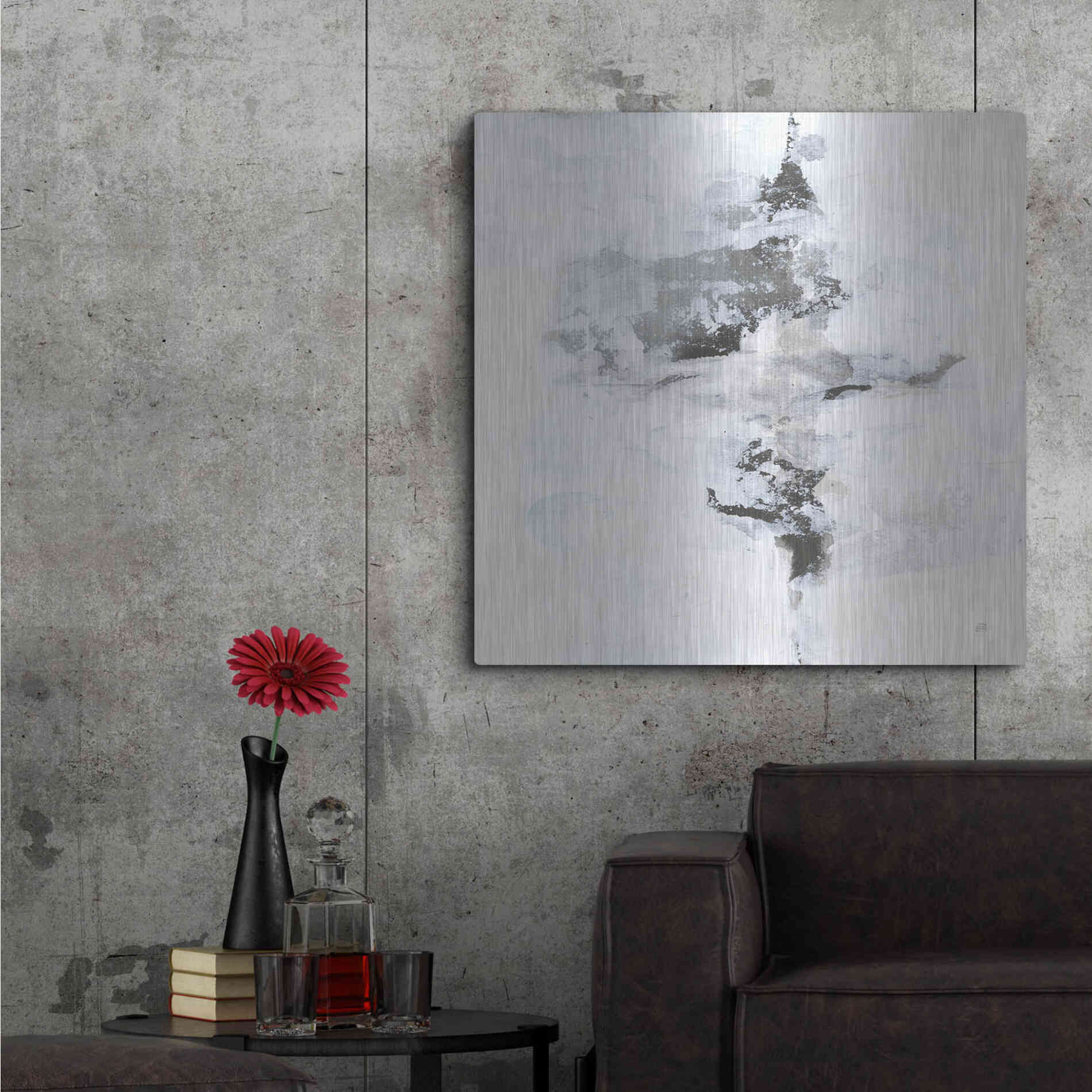 Luxe Metal Art 'Layered Thinking I' by Chris Paschke, Metal Wall Art,36x36