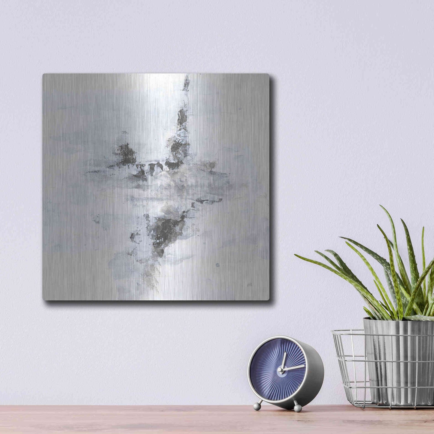 Luxe Metal Art 'Layered Thinking II' by Chris Paschke, Metal Wall Art,12x12