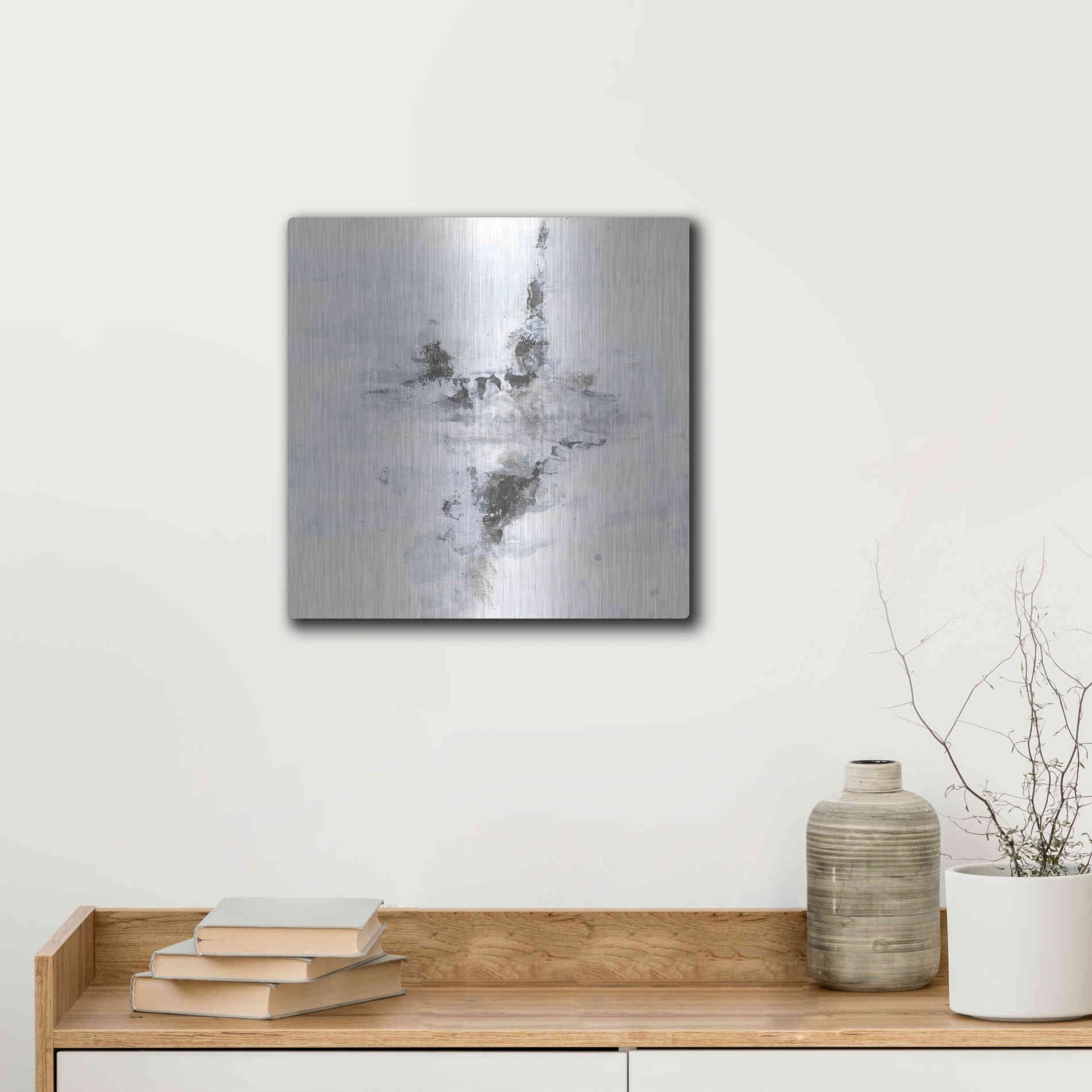 Luxe Metal Art 'Layered Thinking II' by Chris Paschke, Metal Wall Art,12x12