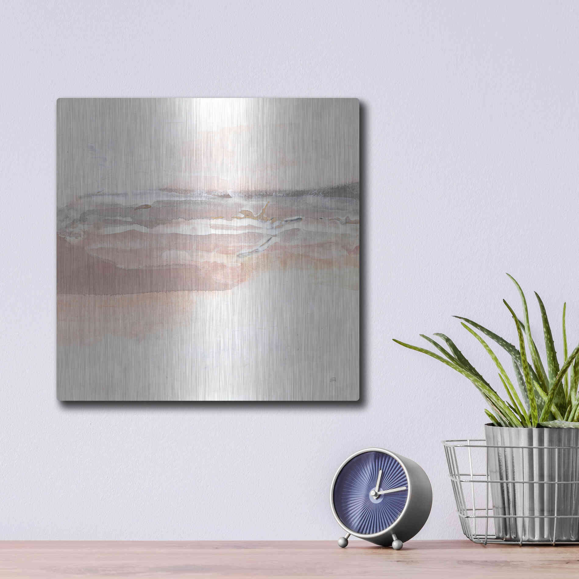 Luxe Metal Art 'Secondary Abstractions I' by Chris Paschke, Metal Wall Art,12x12