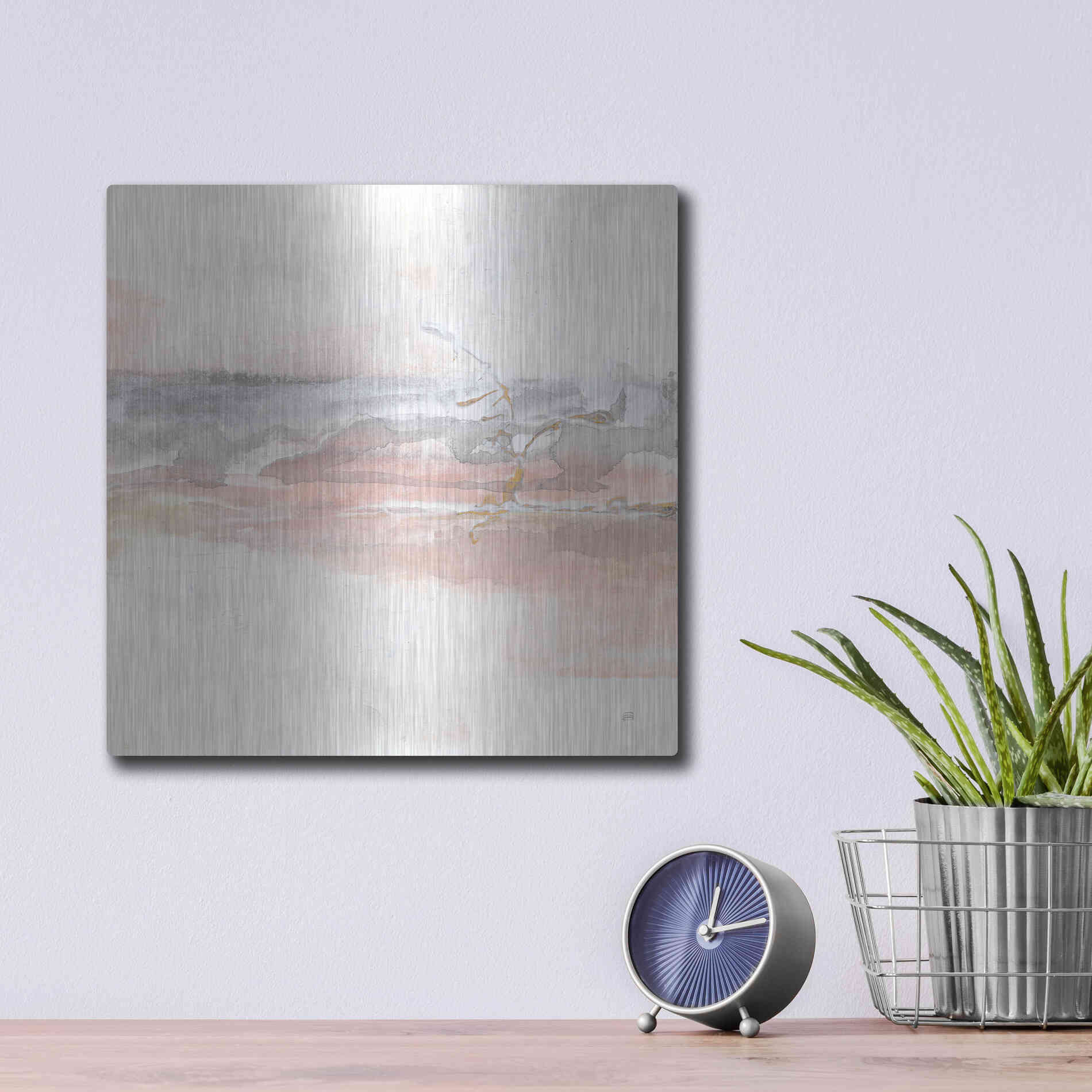 Luxe Metal Art 'Secondary Abstractions II' by Chris Paschke, Metal Wall Art,12x12