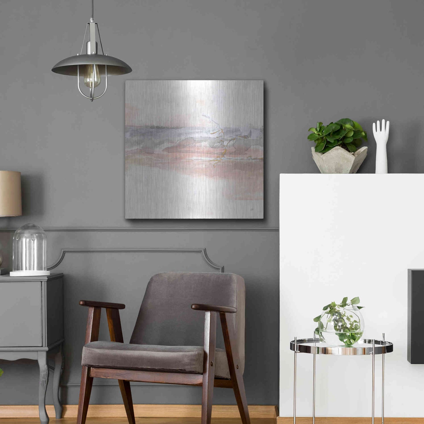 Luxe Metal Art 'Secondary Abstractions II' by Chris Paschke, Metal Wall Art,24x24