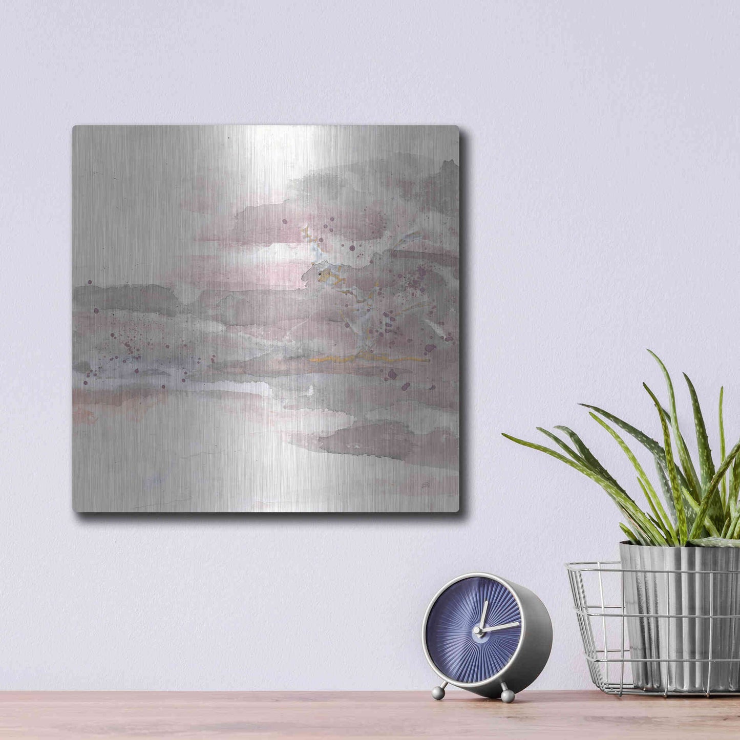 Luxe Metal Art 'Secondary Abstractions V' by Chris Paschke, Metal Wall Art,12x12