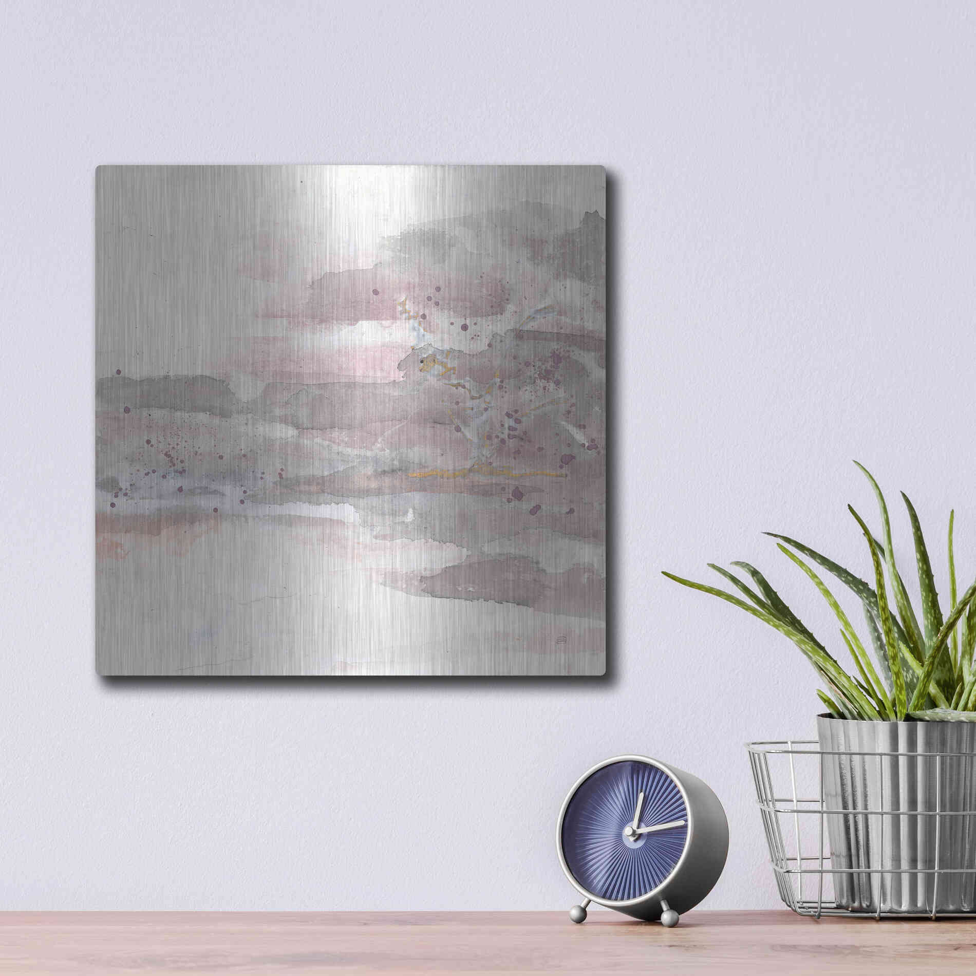 Luxe Metal Art 'Secondary Abstractions V' by Chris Paschke, Metal Wall Art,12x12