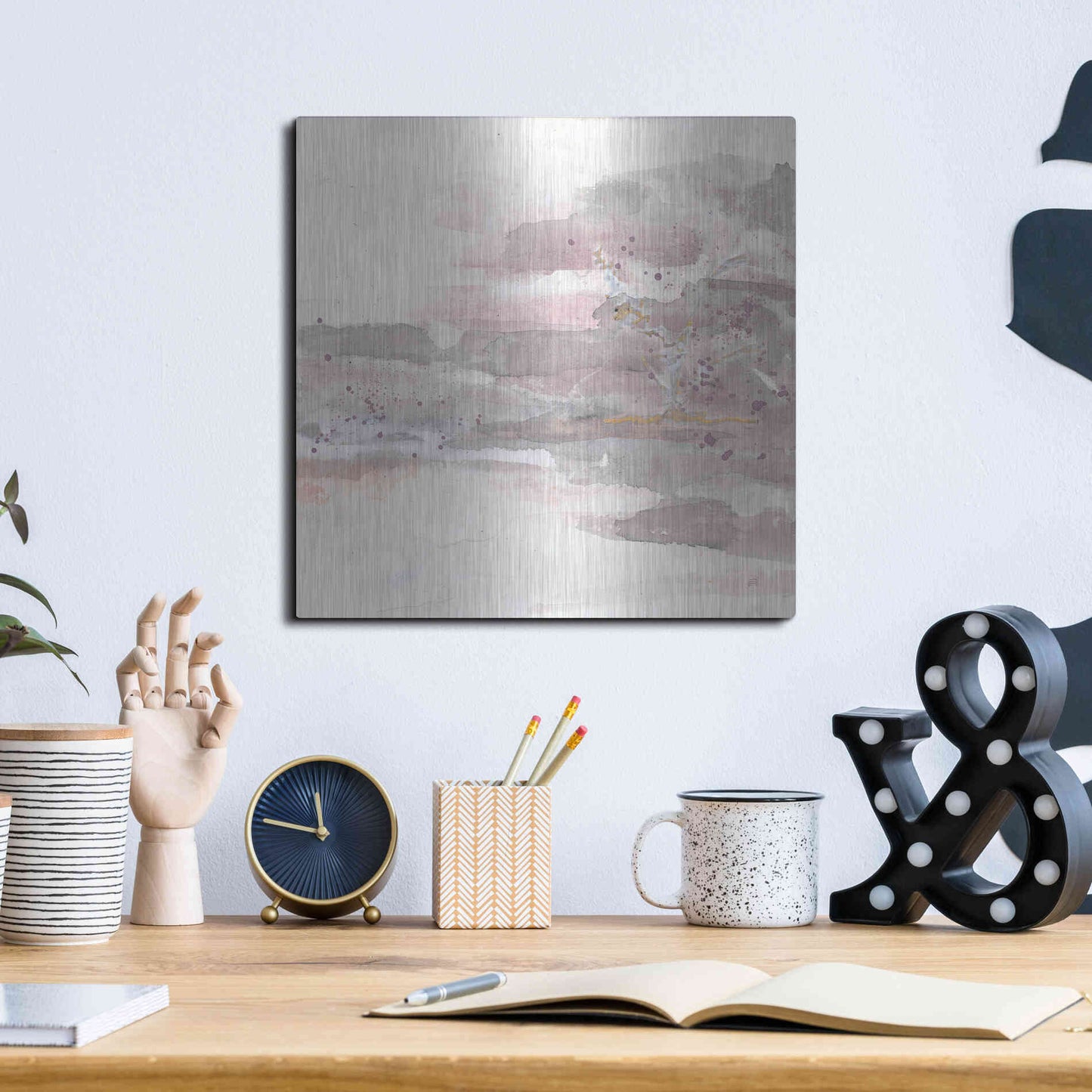 Luxe Metal Art 'Secondary Abstractions V' by Chris Paschke, Metal Wall Art,12x12