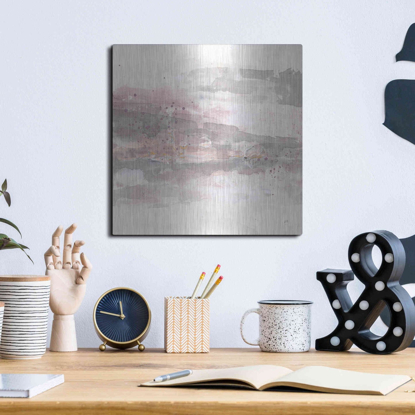Luxe Metal Art 'Secondary Abstractions VI' by Chris Paschke, Metal Wall Art,12x12