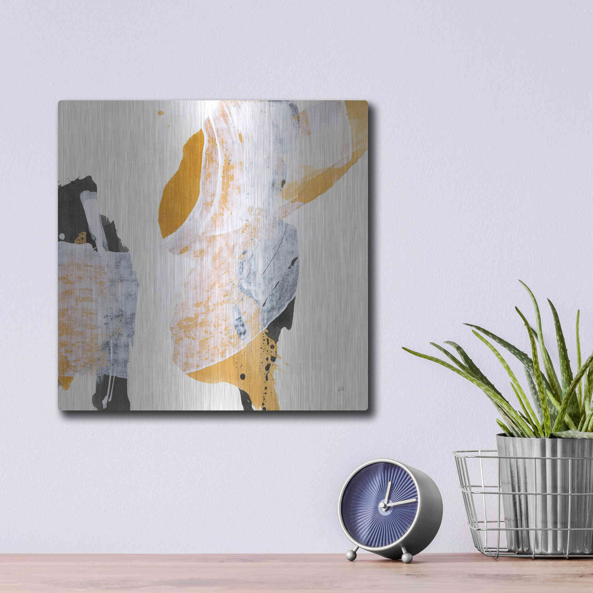 Luxe Metal Art 'Resistance II' by Chris Paschke, Metal Wall Art,12x12
