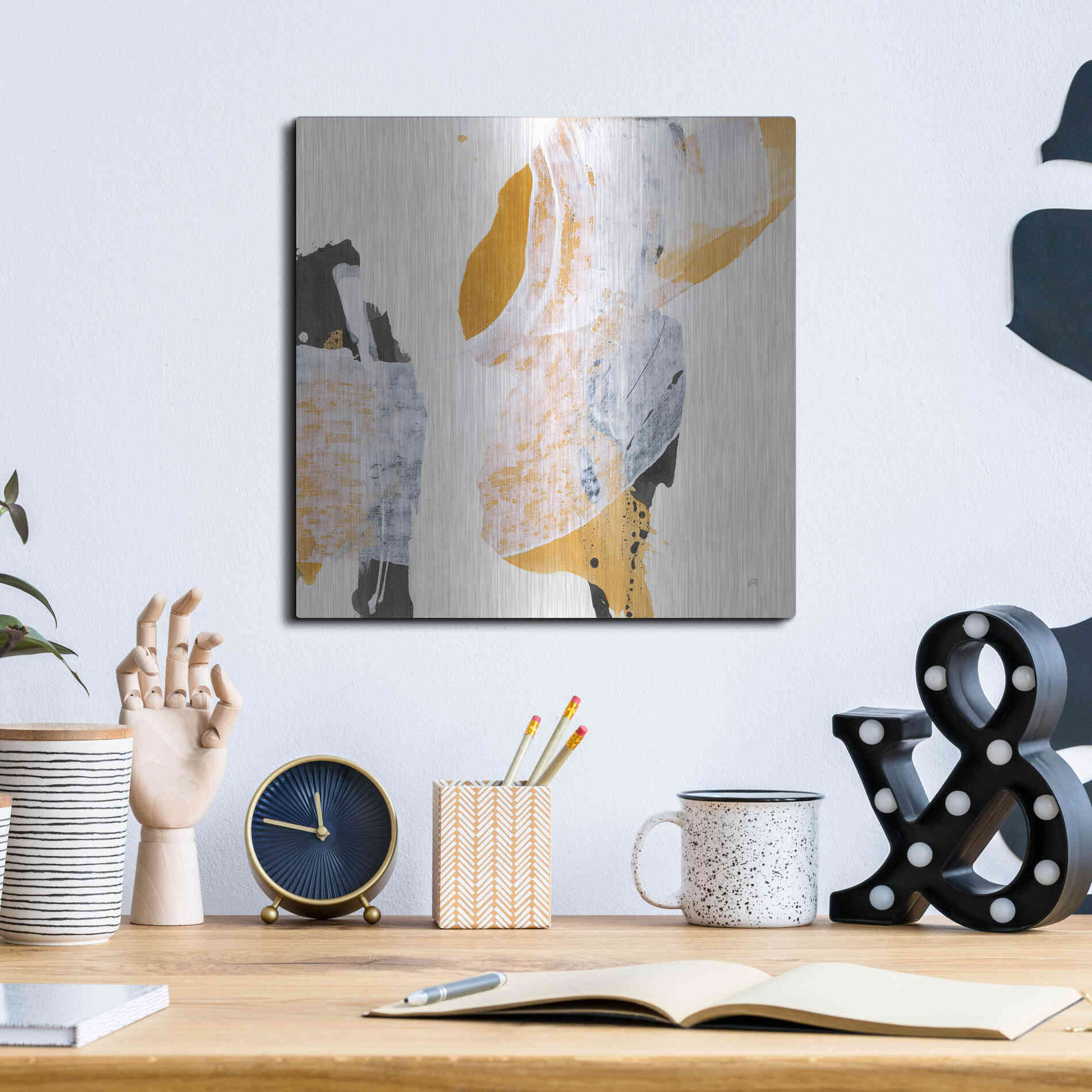 Luxe Metal Art 'Resistance II' by Chris Paschke, Metal Wall Art,12x12