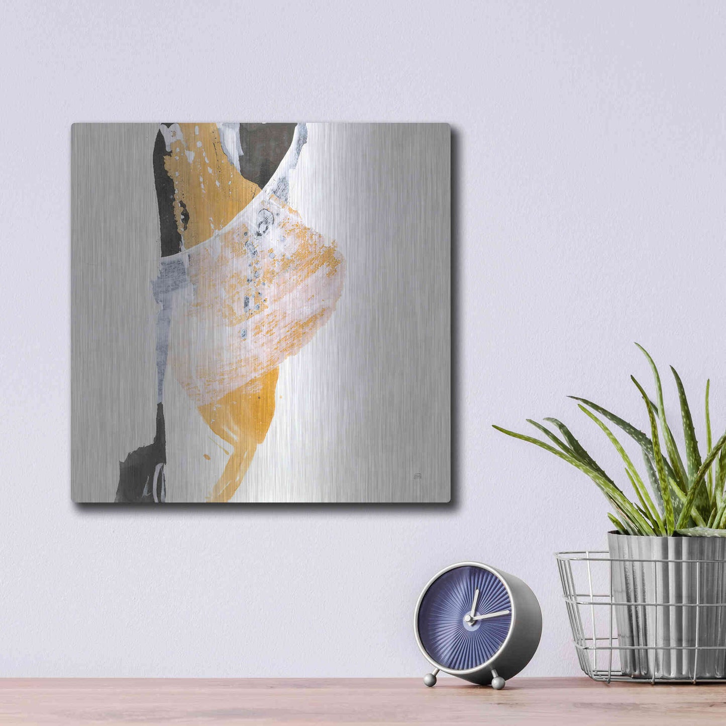 Luxe Metal Art 'Resistance III' by Chris Paschke, Metal Wall Art,12x12