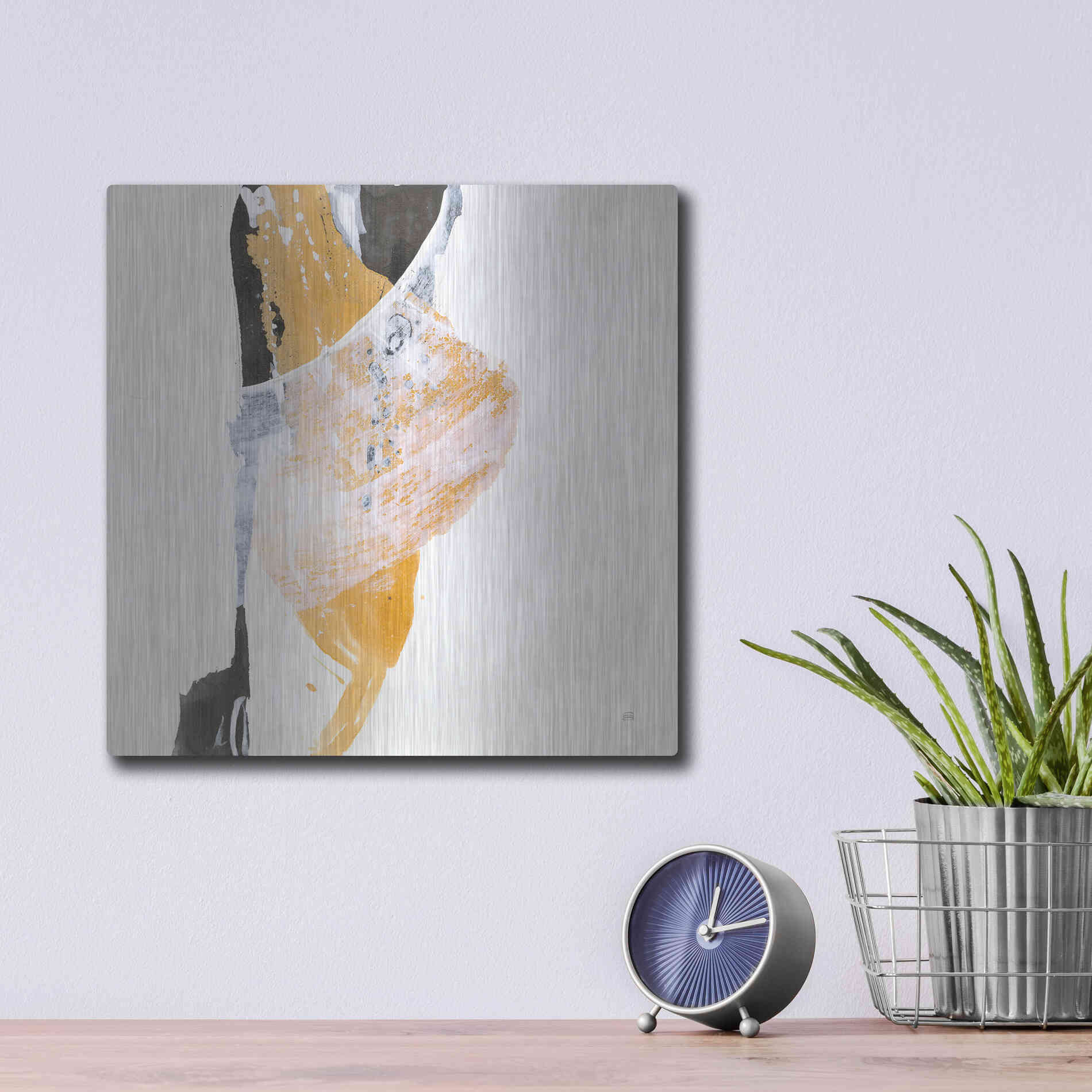 Luxe Metal Art 'Resistance III' by Chris Paschke, Metal Wall Art,12x12