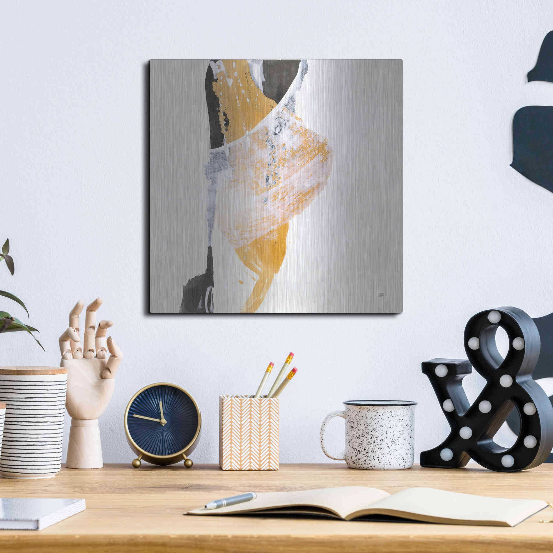 Luxe Metal Art 'Resistance III' by Chris Paschke, Metal Wall Art,12x12