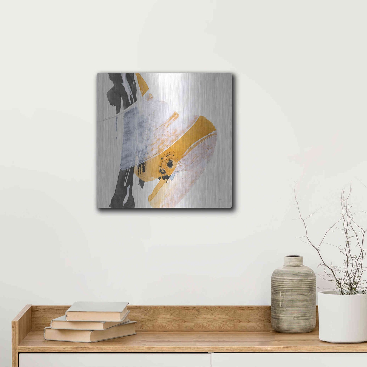 Luxe Metal Art 'Resistance IV' by Chris Paschke, Metal Wall Art,12x12