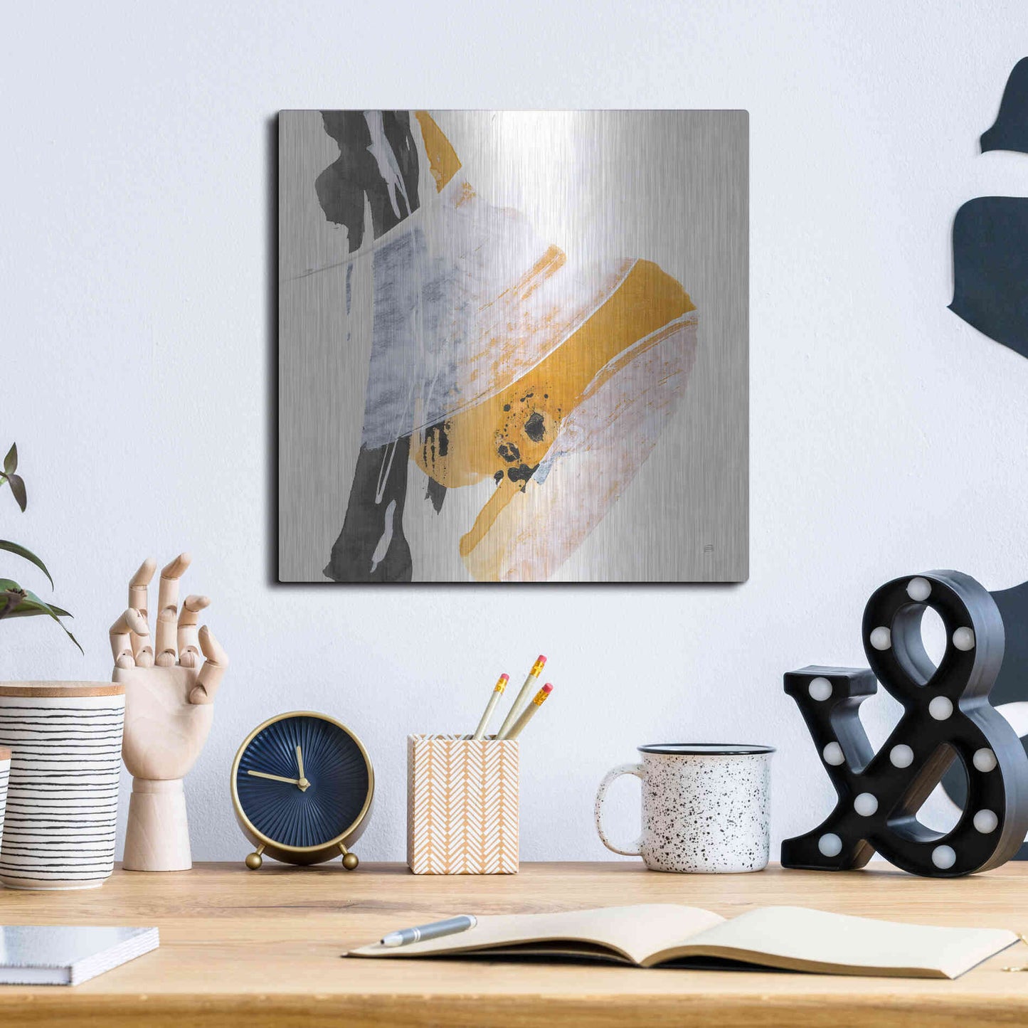 Luxe Metal Art 'Resistance IV' by Chris Paschke, Metal Wall Art,12x12