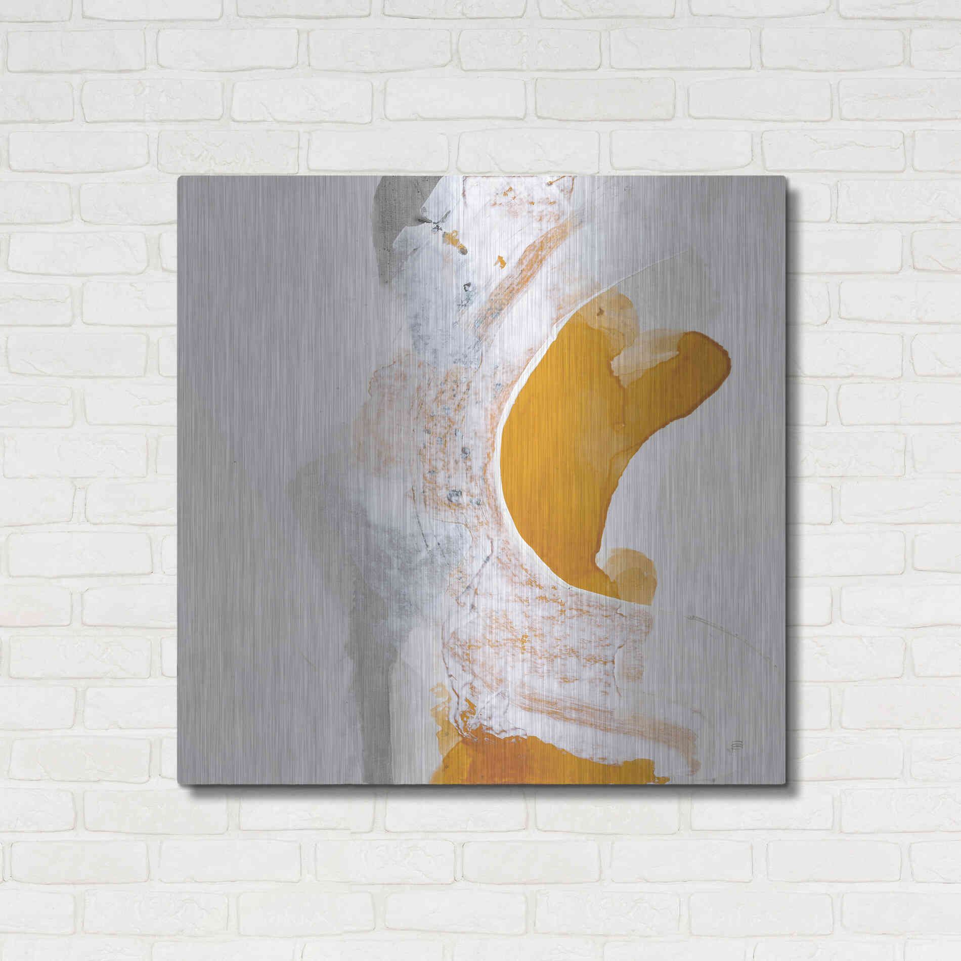 Luxe Metal Art 'Amber Wash I' by Chris Paschke, Metal Wall Art,36x36