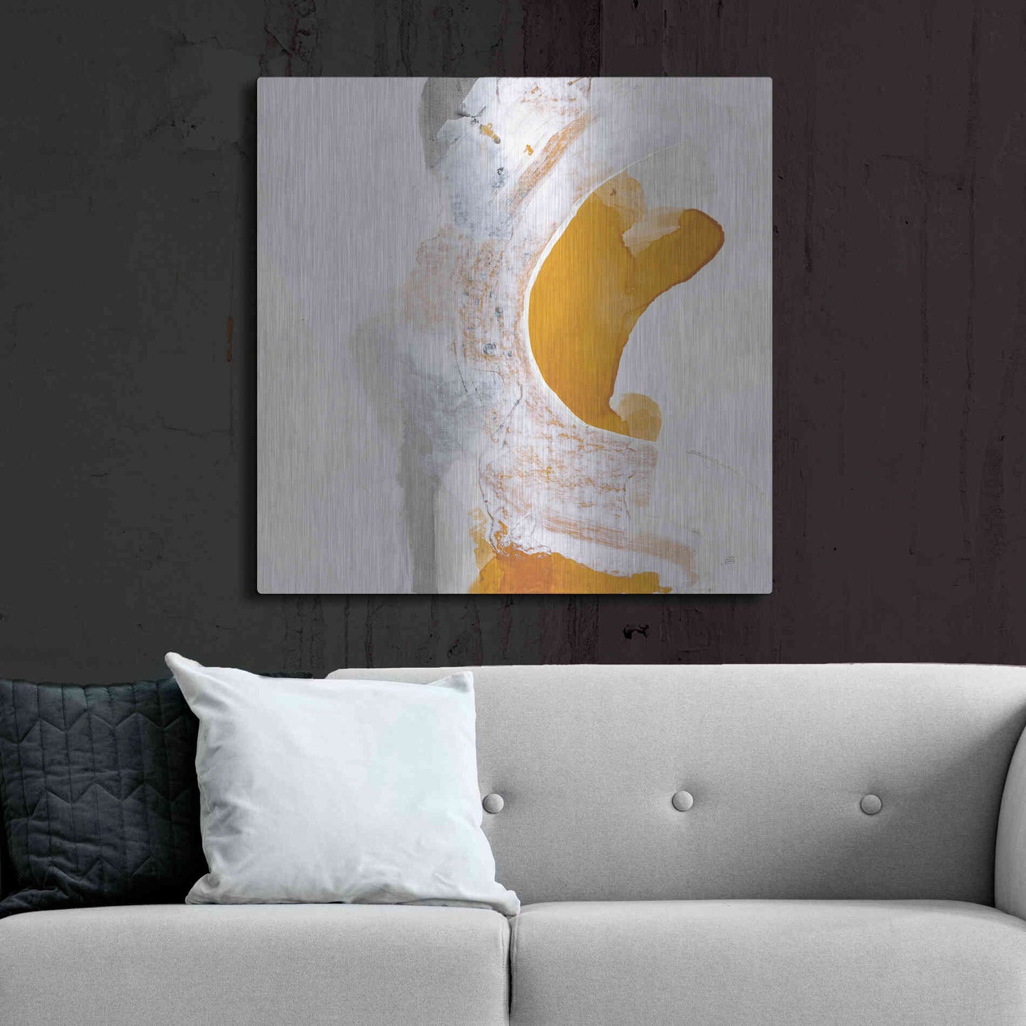 Luxe Metal Art 'Amber Wash I' by Chris Paschke, Metal Wall Art,36x36