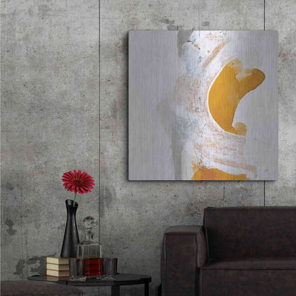 Luxe Metal Art 'Amber Wash I' by Chris Paschke, Metal Wall Art,36x36