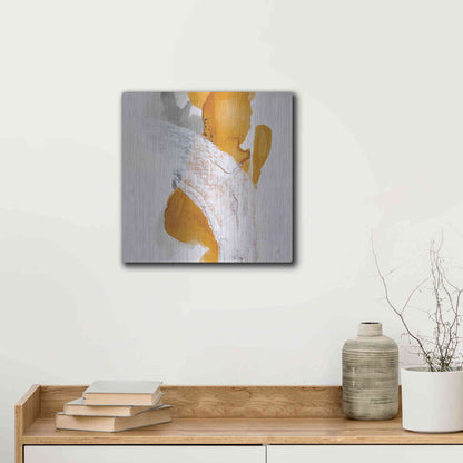 Luxe Metal Art 'Amber Wash II' by Chris Paschke, Metal Wall Art,12x12