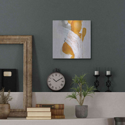 Luxe Metal Art 'Amber Wash II' by Chris Paschke, Metal Wall Art,12x12