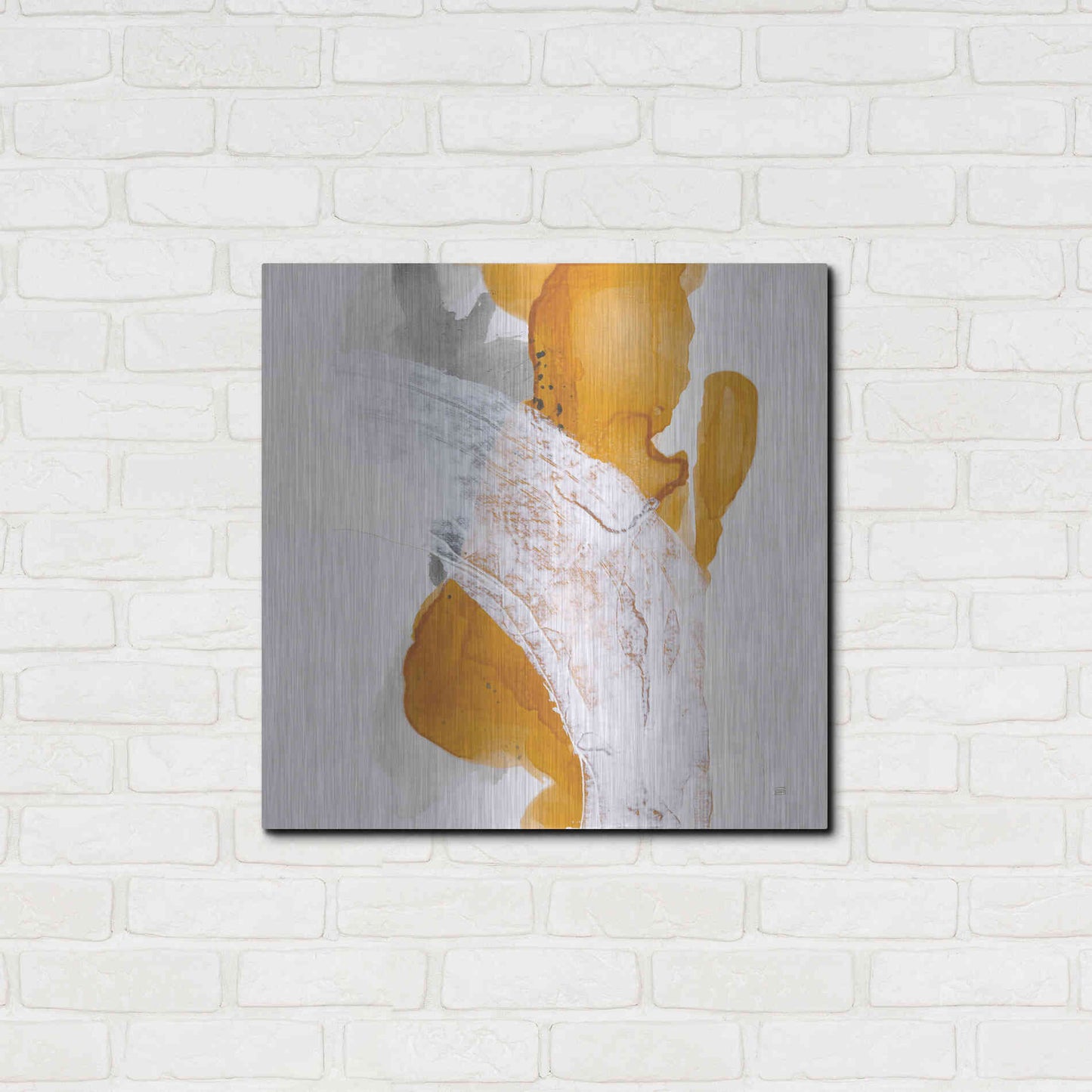 Luxe Metal Art 'Amber Wash II' by Chris Paschke, Metal Wall Art,24x24