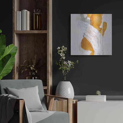 Luxe Metal Art 'Amber Wash II' by Chris Paschke, Metal Wall Art,24x24