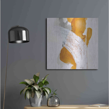 Luxe Metal Art 'Amber Wash II' by Chris Paschke, Metal Wall Art,24x24