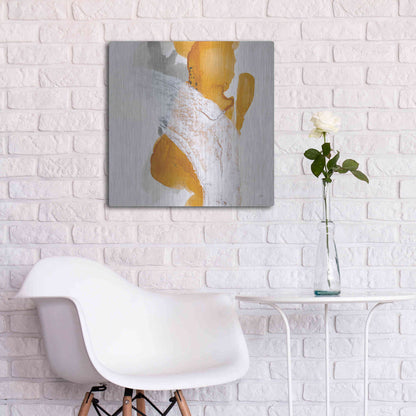 Luxe Metal Art 'Amber Wash II' by Chris Paschke, Metal Wall Art,24x24