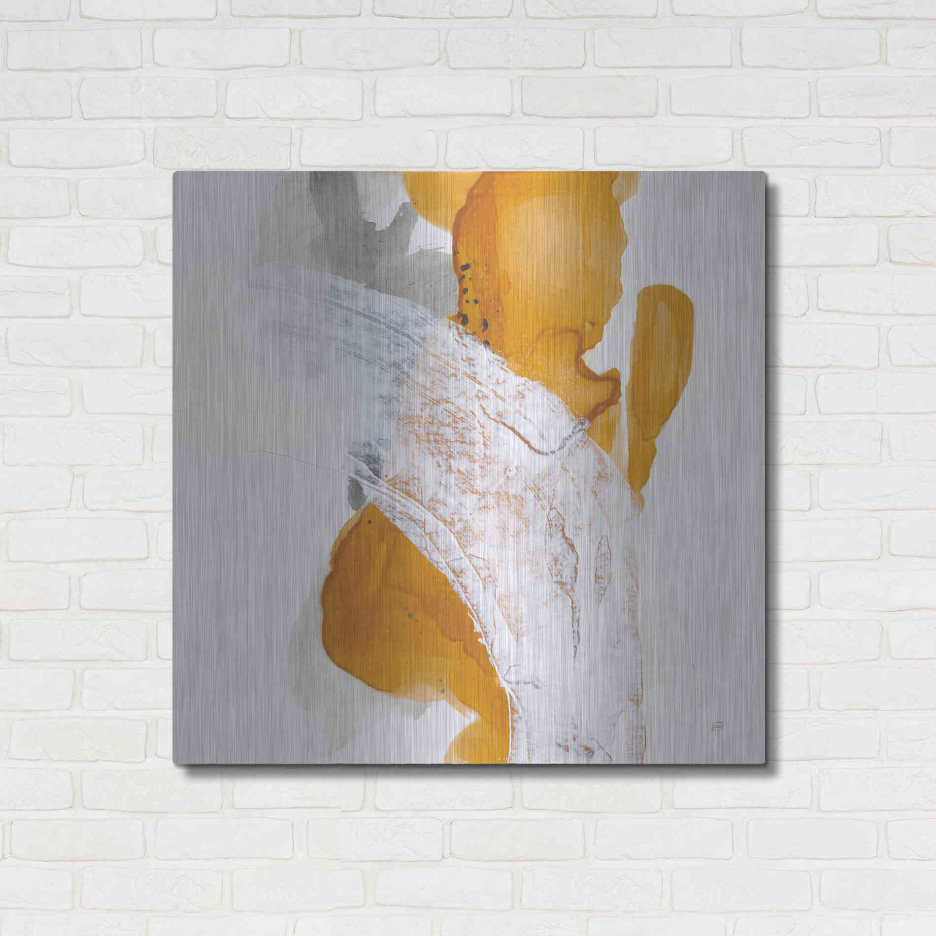 Luxe Metal Art 'Amber Wash II' by Chris Paschke, Metal Wall Art,36x36