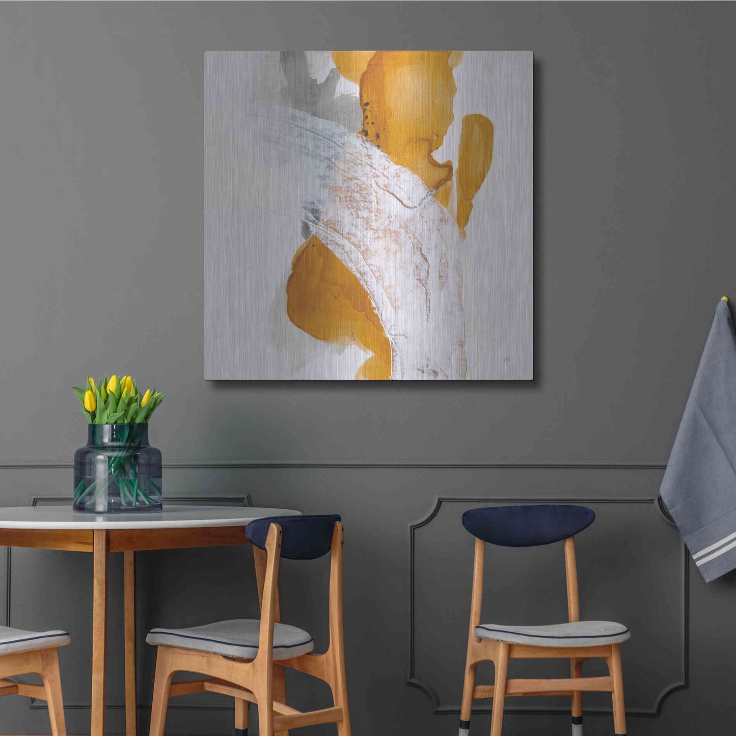 Luxe Metal Art 'Amber Wash II' by Chris Paschke, Metal Wall Art,36x36