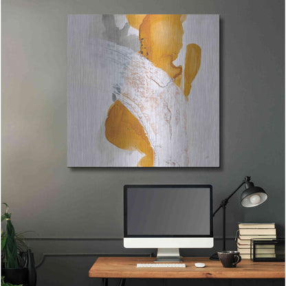 Luxe Metal Art 'Amber Wash II' by Chris Paschke, Metal Wall Art,36x36