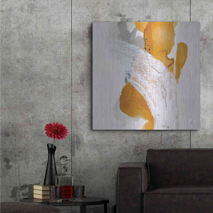 Luxe Metal Art 'Amber Wash II' by Chris Paschke, Metal Wall Art,36x36