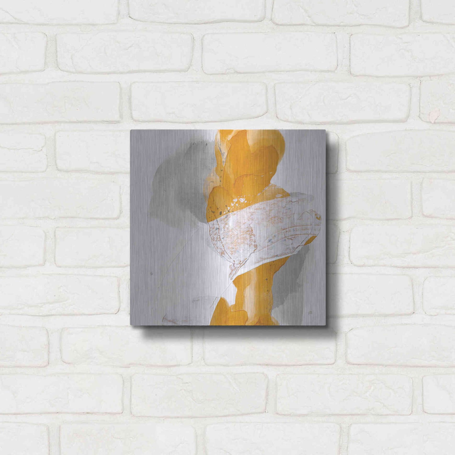 Luxe Metal Art 'Amber Wash III' by Chris Paschke, Metal Wall Art,12x12