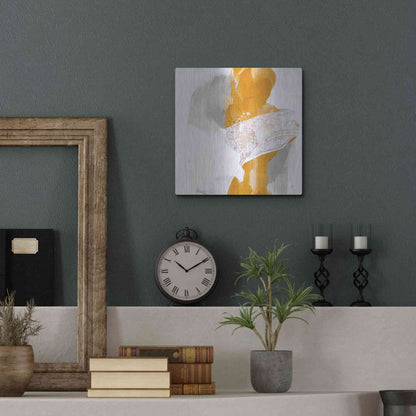 Luxe Metal Art 'Amber Wash III' by Chris Paschke, Metal Wall Art,12x12