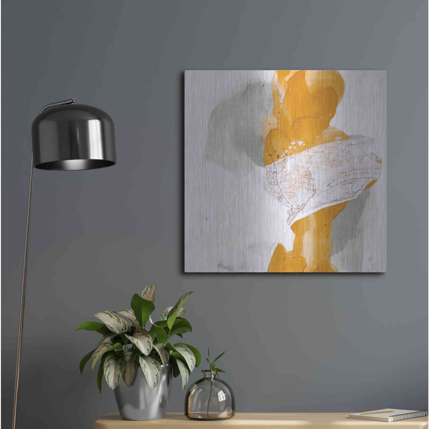 Luxe Metal Art 'Amber Wash III' by Chris Paschke, Metal Wall Art,24x24