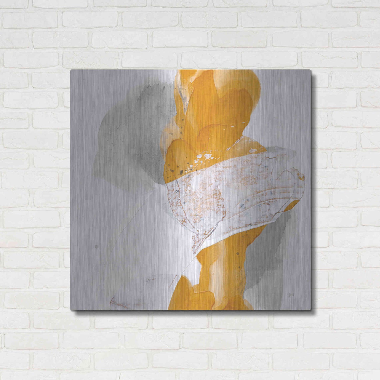 Luxe Metal Art 'Amber Wash III' by Chris Paschke, Metal Wall Art,36x36