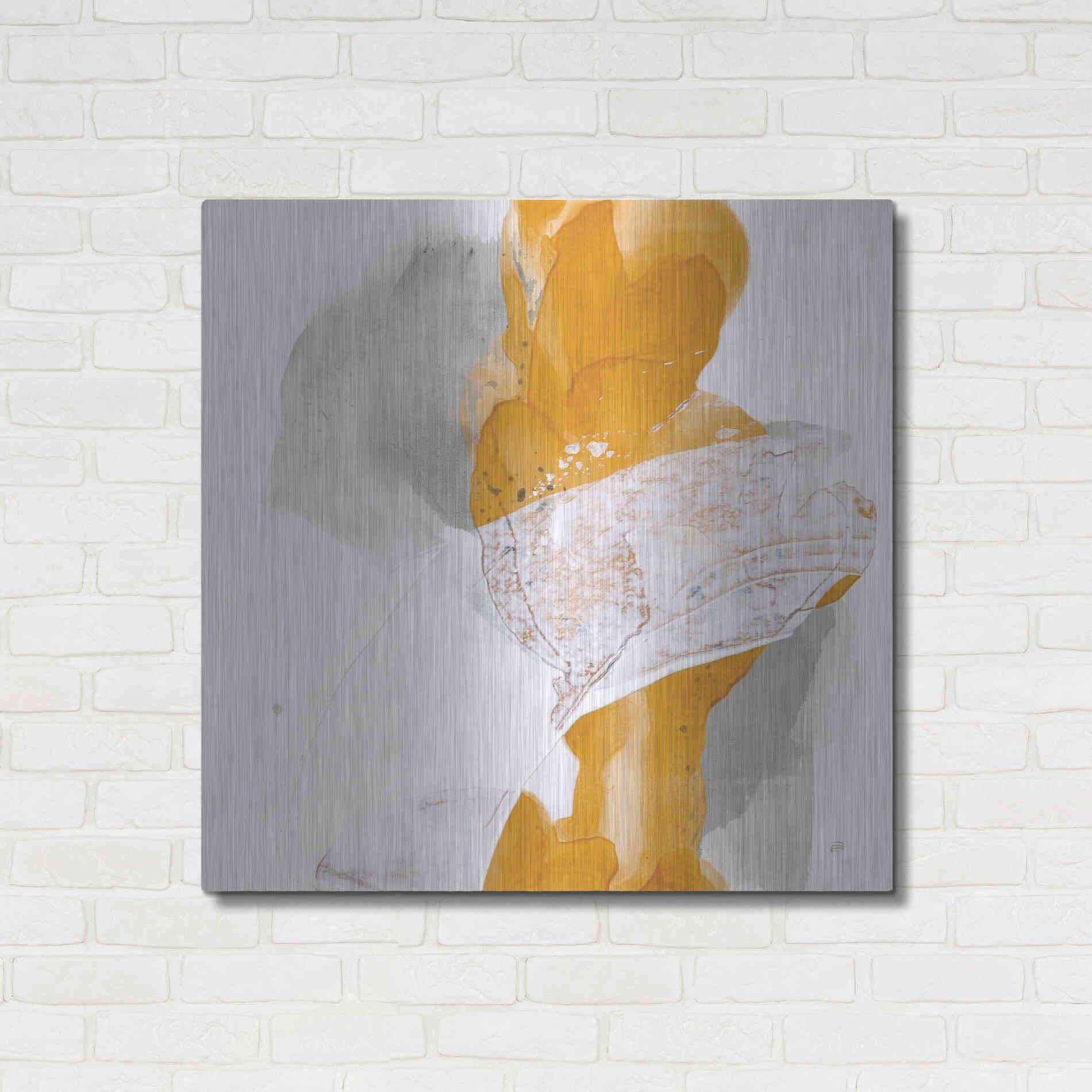 Luxe Metal Art 'Amber Wash III' by Chris Paschke, Metal Wall Art,36x36